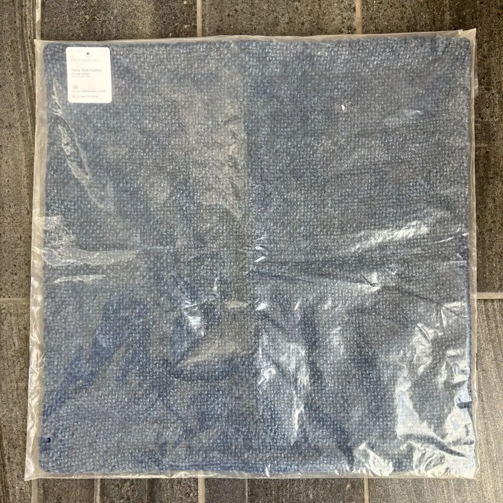 Pottery Barn Blue Textured Accent Pillow